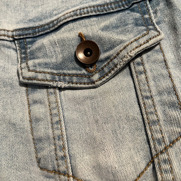 Roku Studio "Pink Camo Tear Drip" Jean Jacket - Picture 6 of 16